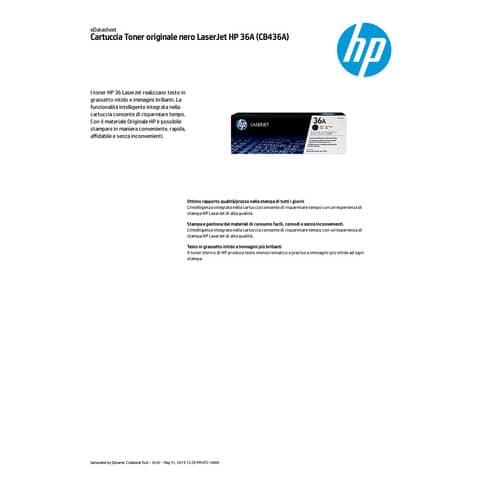 Toner 36A HP nero  CB436A